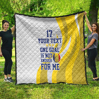 Custom Romania Football With Eagle Mascot Quilt Sporty Style