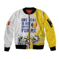 Custom Romania Football With Eagle Mascot Sleeve Zip Bomber Jacket Sporty Style