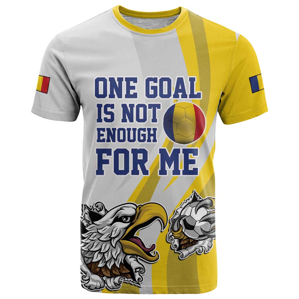 Custom Romania Football With Eagle Mascot T Shirt Sporty Style
