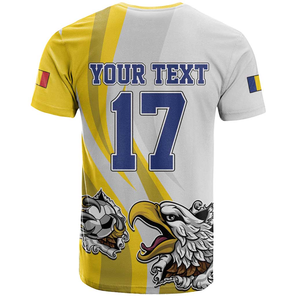 Custom Romania Football With Eagle Mascot T Shirt Sporty Style