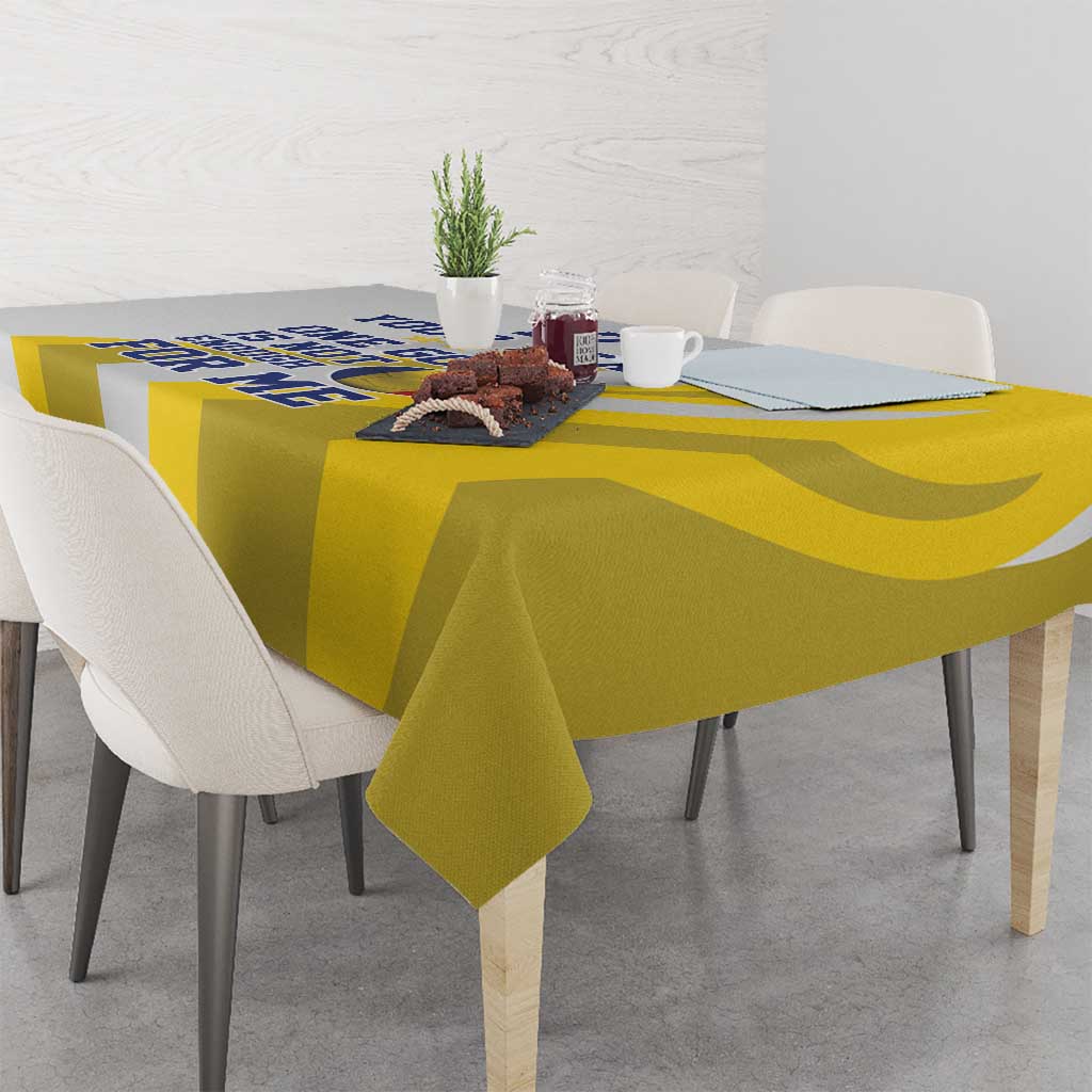 Custom Romania Football With Eagle Mascot Tablecloth Sporty Style