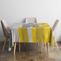 Custom Romania Football With Eagle Mascot Tablecloth Sporty Style