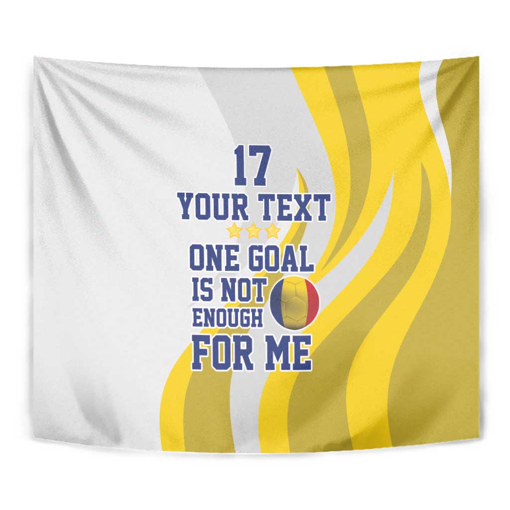 Custom Romania Football With Eagle Mascot Tapestry Sporty Style