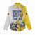 Custom Romania Football With Eagle Mascot Women Casual Shirt Sporty Style