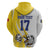 Custom Romania Football With Eagle Mascot Zip Hoodie Sporty Style