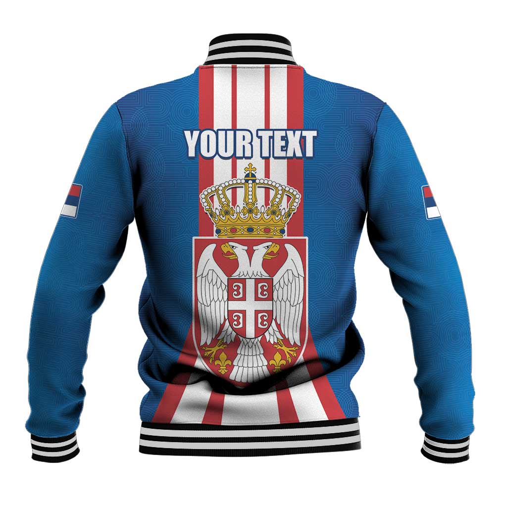 Personalized Serbia Coat of Arms Baseball Jacket The Serbian Eagle and Serbian cross