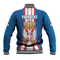 Personalized Serbia Coat of Arms Baseball Jacket The Serbian Eagle and Serbian cross
