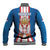 Personalized Serbia Coat of Arms Baseball Jacket The Serbian Eagle and Serbian cross