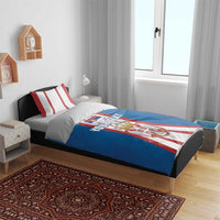 Personalized Serbia Coat of Arms Bedding Set The Serbian Eagle and Serbian cross