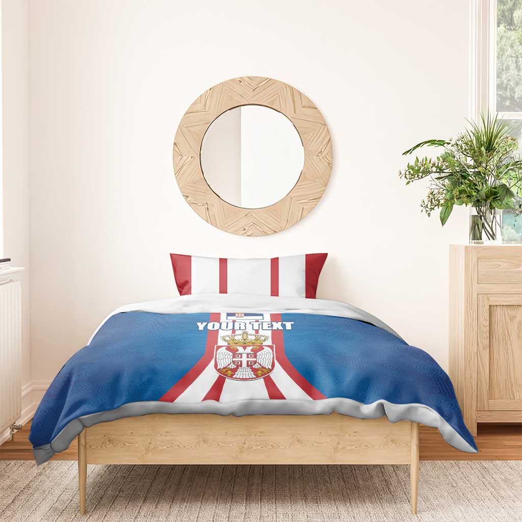 Personalized Serbia Coat of Arms Bedding Set The Serbian Eagle and Serbian cross