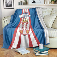 Personalized Serbia Coat of Arms Blanket The Serbian Eagle and Serbian cross