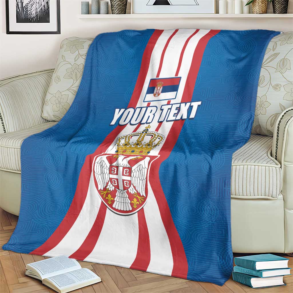 Personalized Serbia Coat of Arms Blanket The Serbian Eagle and Serbian cross