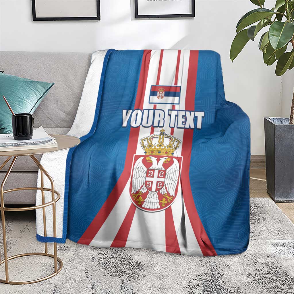 Personalized Serbia Coat of Arms Blanket The Serbian Eagle and Serbian cross