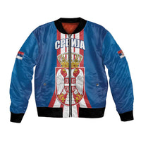 Personalized Serbia Coat of Arms Bomber Jacket The Serbian Eagle and Serbian cross