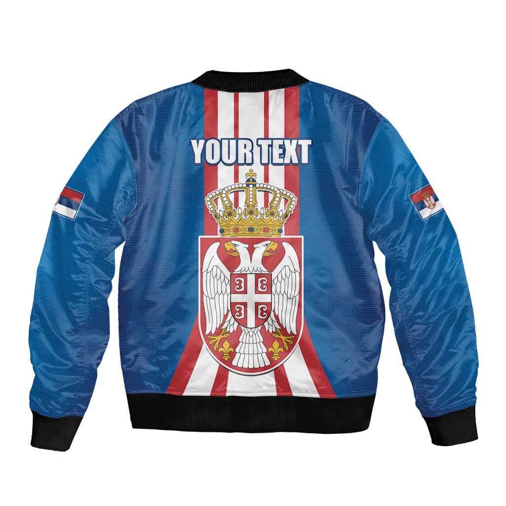 Personalized Serbia Coat of Arms Bomber Jacket The Serbian Eagle and Serbian cross