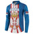 Personalized Serbia Coat of Arms Button Sweatshirt The Serbian Eagle and Serbian cross