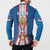 Personalized Serbia Coat of Arms Button Sweatshirt The Serbian Eagle and Serbian cross