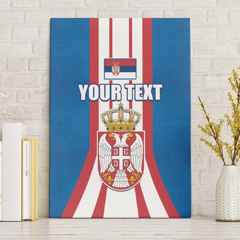 Personalized Serbia Coat of Arms Canvas Wall Art The Serbian Eagle and Serbian cross