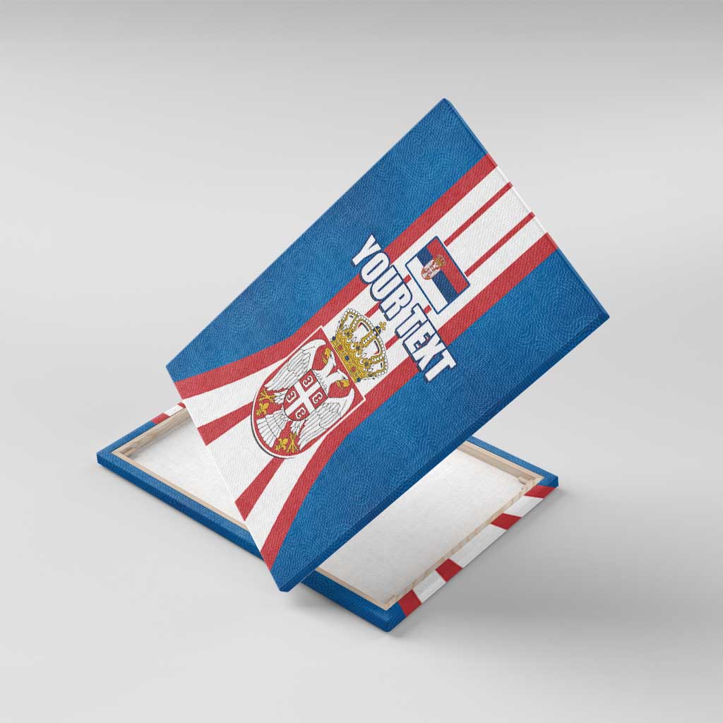 Personalized Serbia Coat of Arms Canvas Wall Art The Serbian Eagle and Serbian cross