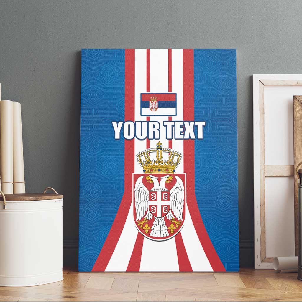 Personalized Serbia Coat of Arms Canvas Wall Art The Serbian Eagle and Serbian cross