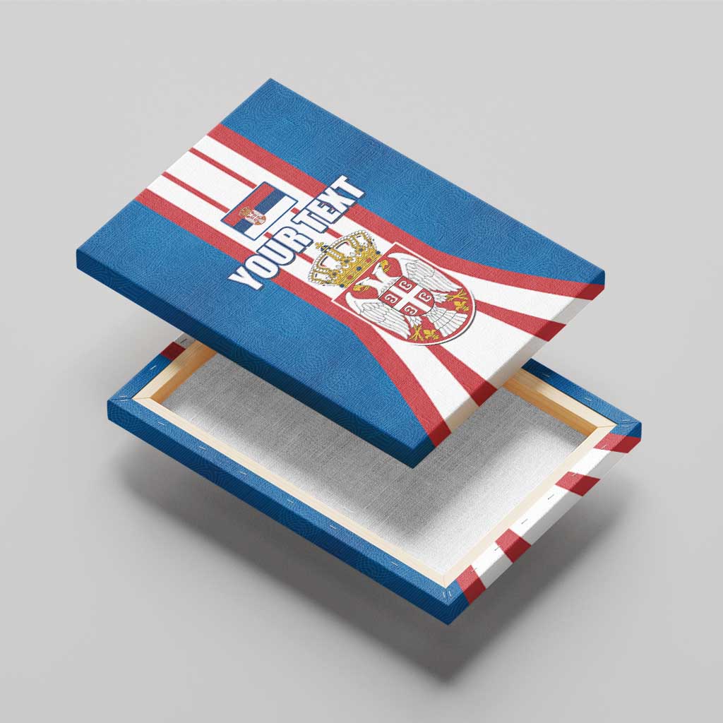 Personalized Serbia Coat of Arms Canvas Wall Art The Serbian Eagle and Serbian cross