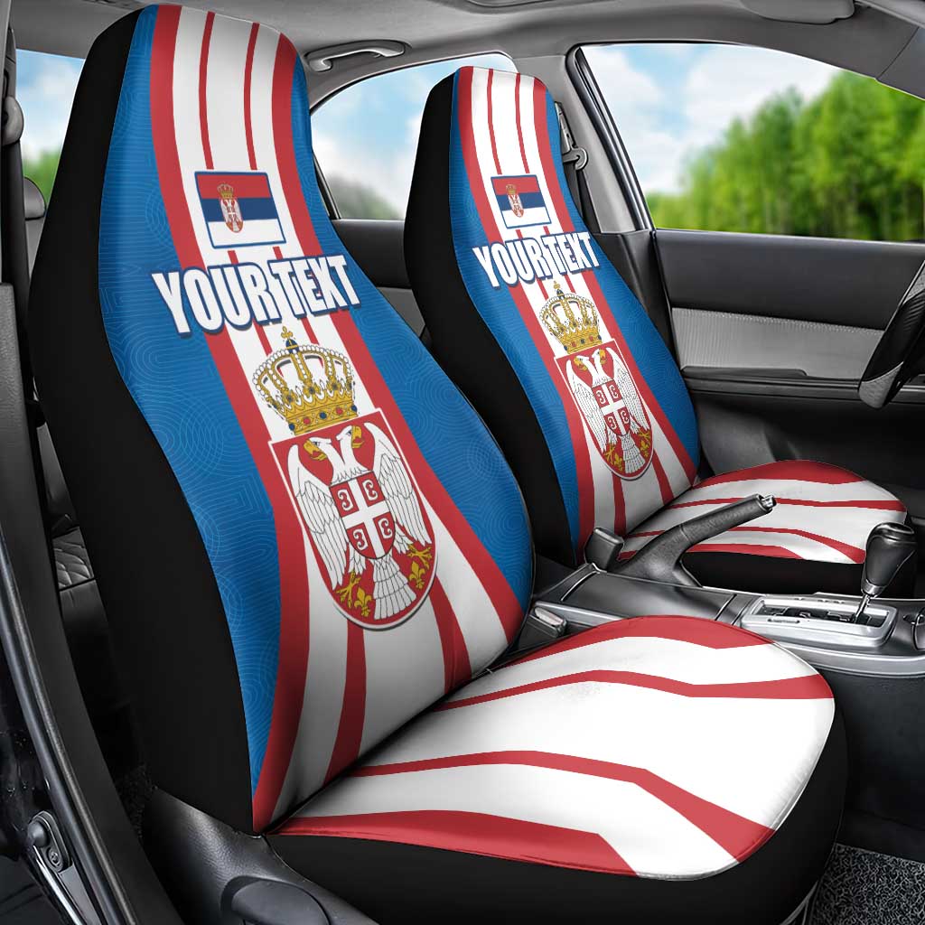 Personalized Serbia Coat of Arms Car Seat Cover The Serbian Eagle and Serbian cross