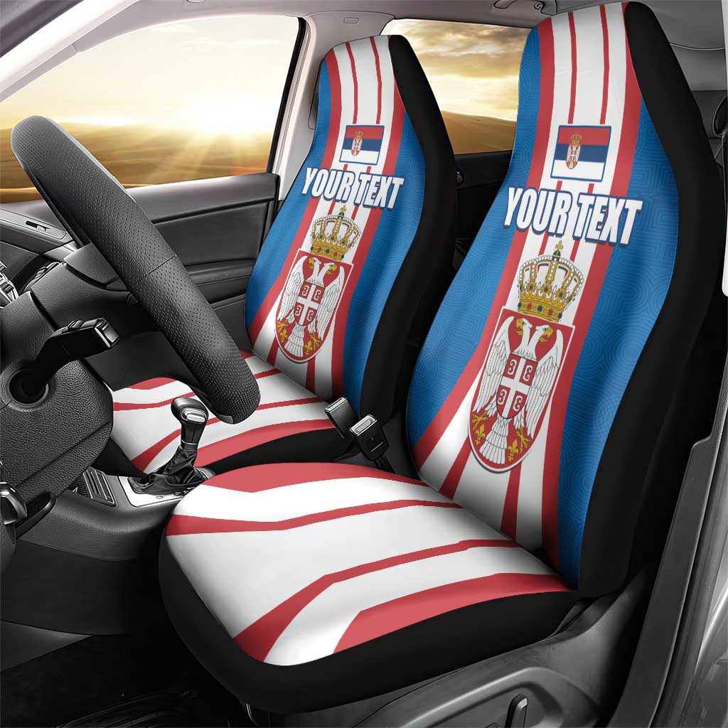 Personalized Serbia Coat of Arms Car Seat Cover The Serbian Eagle and Serbian cross
