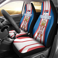 Personalized Serbia Coat of Arms Car Seat Cover The Serbian Eagle and Serbian cross