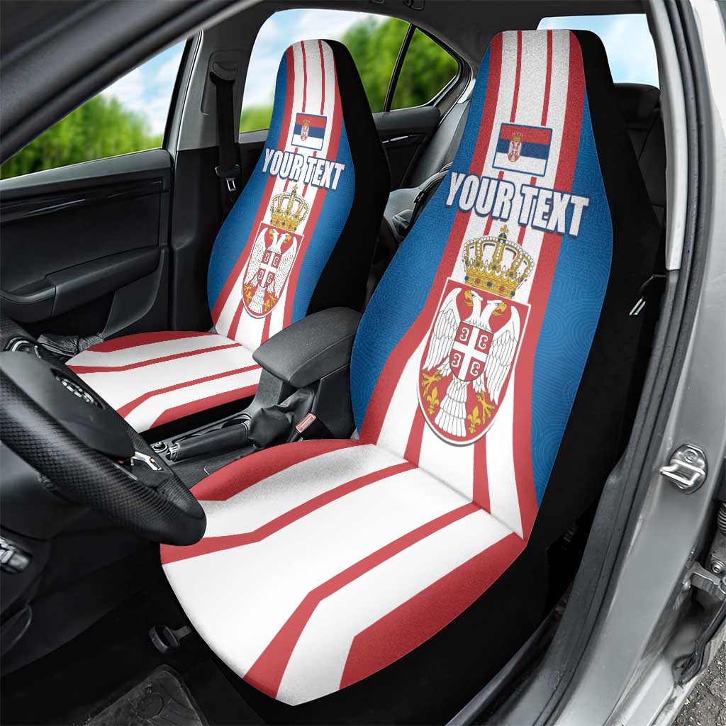 Personalized Serbia Coat of Arms Car Seat Cover The Serbian Eagle and Serbian cross