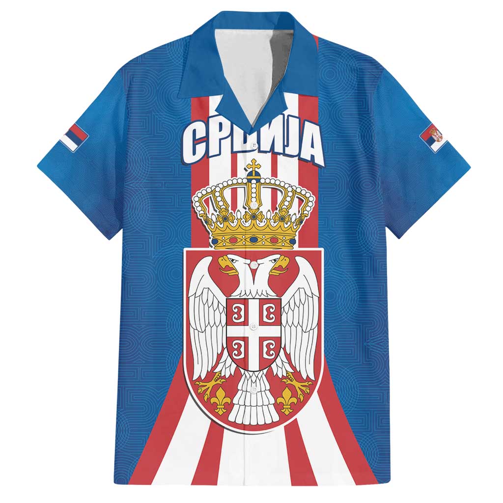 Personalized Serbia Coat of Arms Family Matching Long Sleeve Bodycon Dress and Hawaiian Shirt The Serbian Eagle and Serbian cross