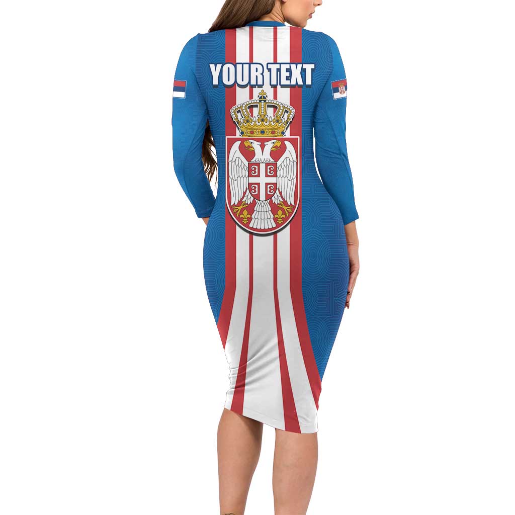 Personalized Serbia Coat of Arms Family Matching Long Sleeve Bodycon Dress and Hawaiian Shirt The Serbian Eagle and Serbian cross