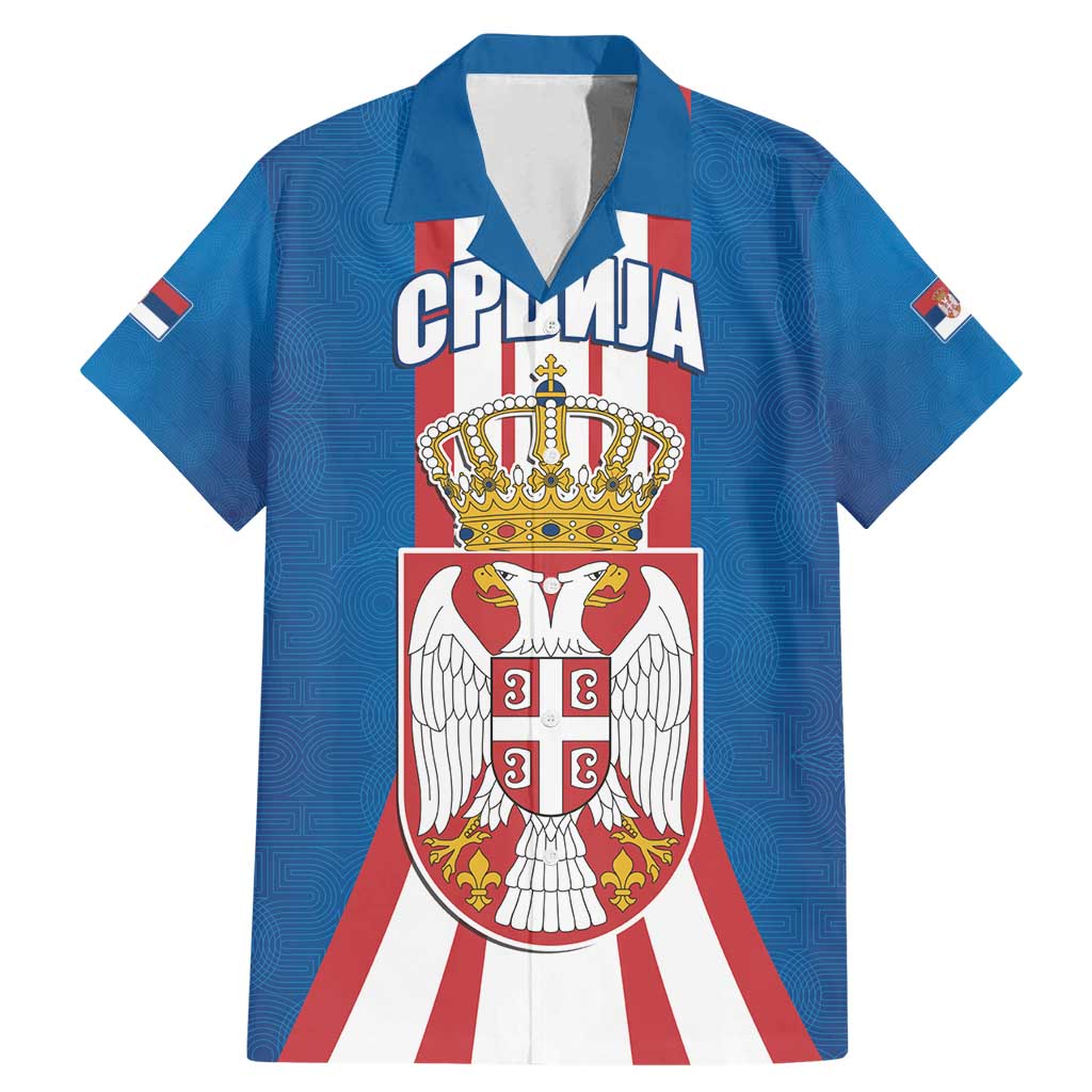 Personalized Serbia Coat of Arms Family Matching Mermaid Dress and Hawaiian Shirt The Serbian Eagle and Serbian cross