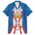 Personalized Serbia Coat of Arms Family Matching Off The Shoulder Long Sleeve Dress and Hawaiian Shirt The Serbian Eagle and Serbian cross