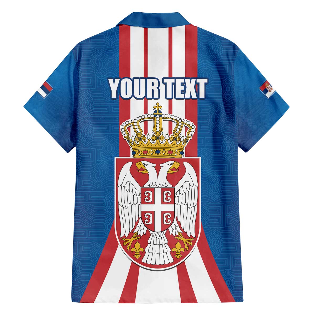 Personalized Serbia Coat of Arms Family Matching Off The Shoulder Long Sleeve Dress and Hawaiian Shirt The Serbian Eagle and Serbian cross