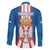 Personalized Serbia Coat of Arms Family Matching Off The Shoulder Long Sleeve Dress and Hawaiian Shirt The Serbian Eagle and Serbian cross