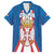 Personalized Serbia Coat of Arms Family Matching Off Shoulder Maxi Dress and Hawaiian Shirt The Serbian Eagle and Serbian cross
