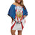 Personalized Serbia Coat of Arms Family Matching Off Shoulder Short Dress and Hawaiian Shirt The Serbian Eagle and Serbian cross