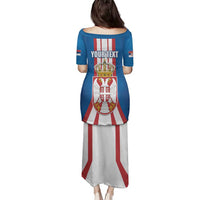 Personalized Serbia Coat of Arms Family Matching Puletasi and Hawaiian Shirt The Serbian Eagle and Serbian cross