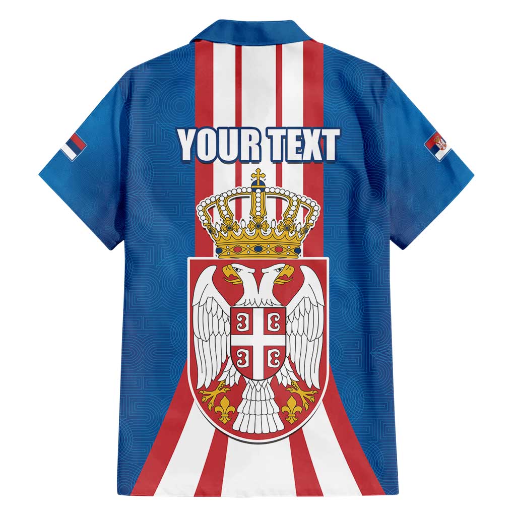 Personalized Serbia Coat of Arms Family Matching Short Sleeve Bodycon Dress and Hawaiian Shirt The Serbian Eagle and Serbian cross