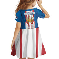 Personalized Serbia Coat of Arms Family Matching Summer Maxi Dress and Hawaiian Shirt The Serbian Eagle and Serbian cross