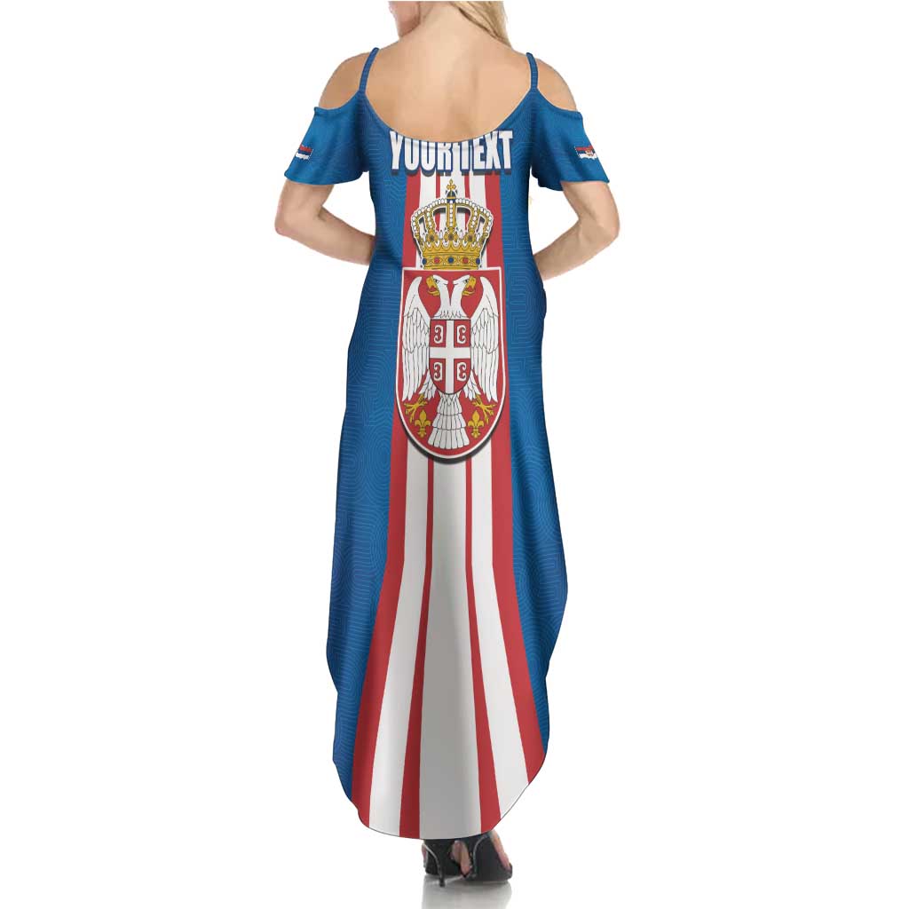 Personalized Serbia Coat of Arms Family Matching Summer Maxi Dress and Hawaiian Shirt The Serbian Eagle and Serbian cross