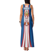 Personalized Serbia Coat of Arms Family Matching Tank Maxi Dress and Hawaiian Shirt The Serbian Eagle and Serbian cross