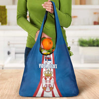 Personalized Serbia Coat of Arms Grocery Bag The Serbian Eagle and Serbian cross
