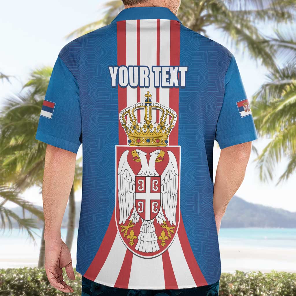 Personalized Serbia Coat of Arms Hawaiian Shirt The Serbian Eagle and Serbian cross