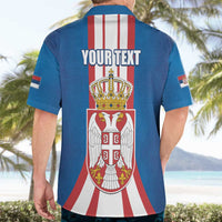 Personalized Serbia Coat of Arms Hawaiian Shirt The Serbian Eagle and Serbian cross