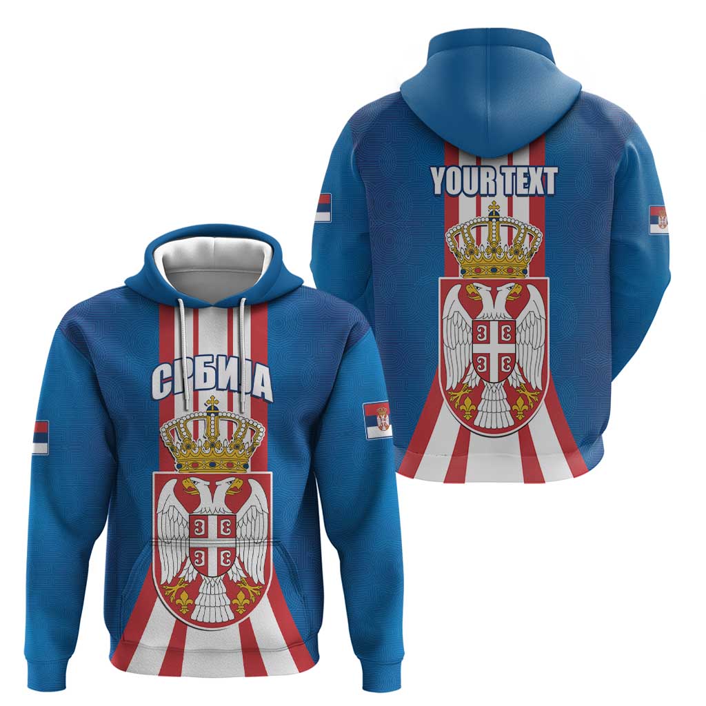 Personalized Serbia Coat of Arms Hoodie The Serbian Eagle and Serbian cross