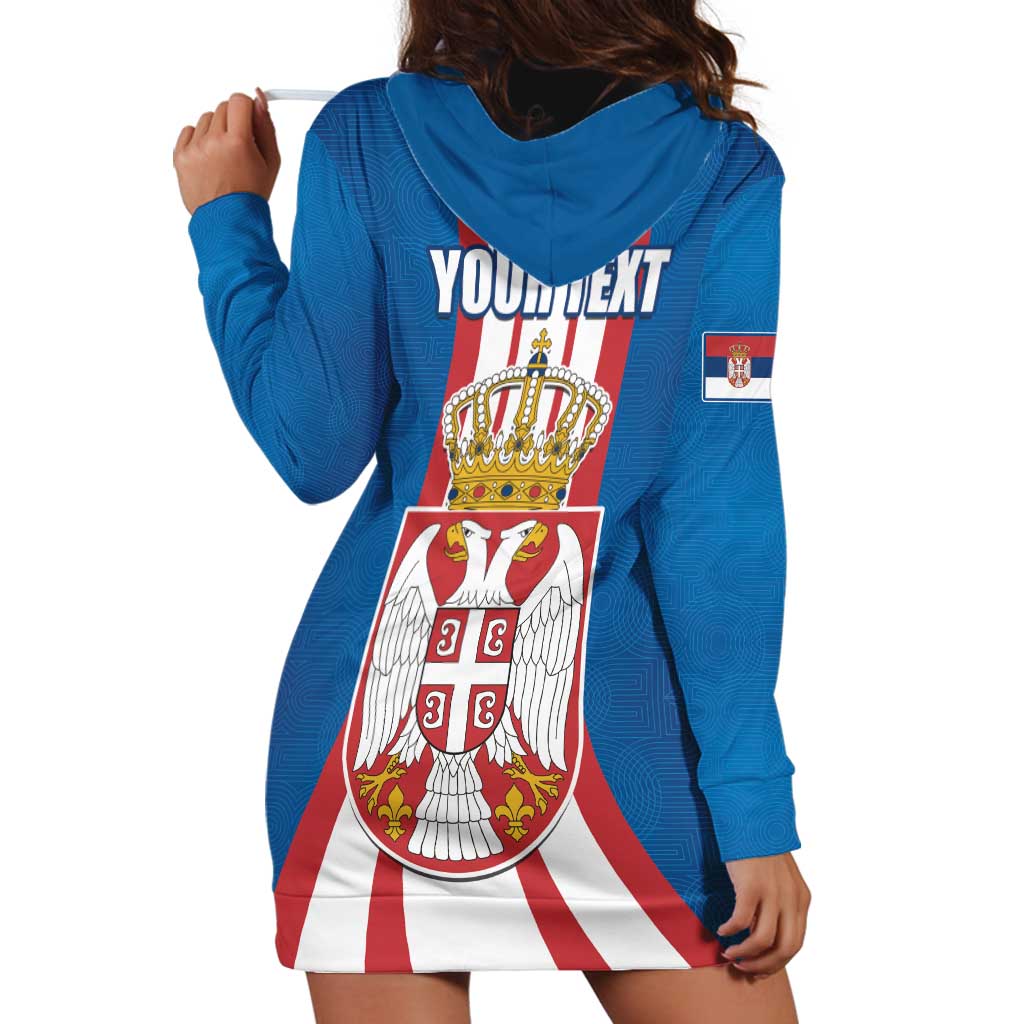 Personalized Serbia Coat of Arms Hoodie Dress The Serbian Eagle and Serbian cross