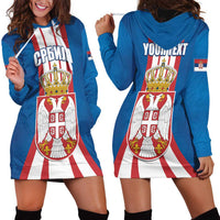 Personalized Serbia Coat of Arms Hoodie Dress The Serbian Eagle and Serbian cross