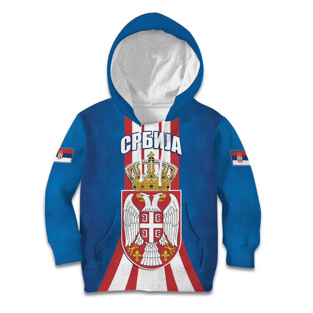 Personalized Serbia Coat of Arms Kid Hoodie The Serbian Eagle and Serbian cross