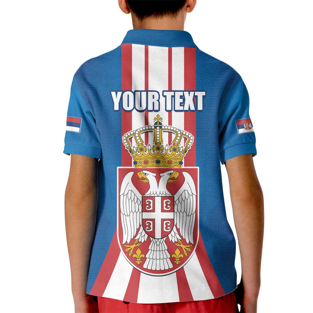 Personalized Serbia Coat of Arms Kid Polo Shirt The Serbian Eagle and Serbian cross